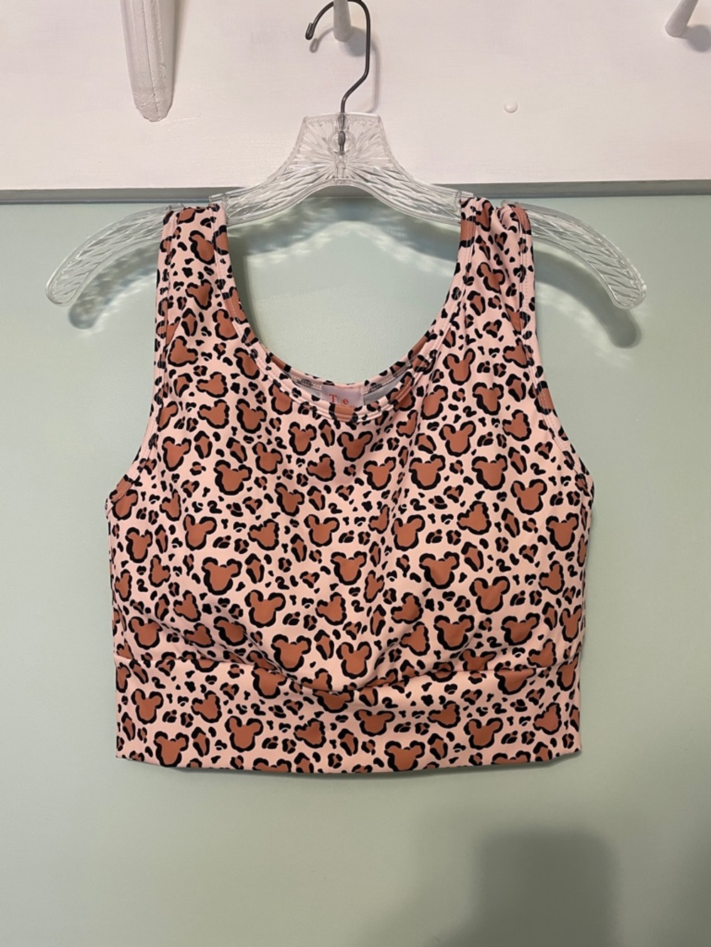 The Magic Box Adult Crop Tank Walk on the Wild Side Mickey Leopard